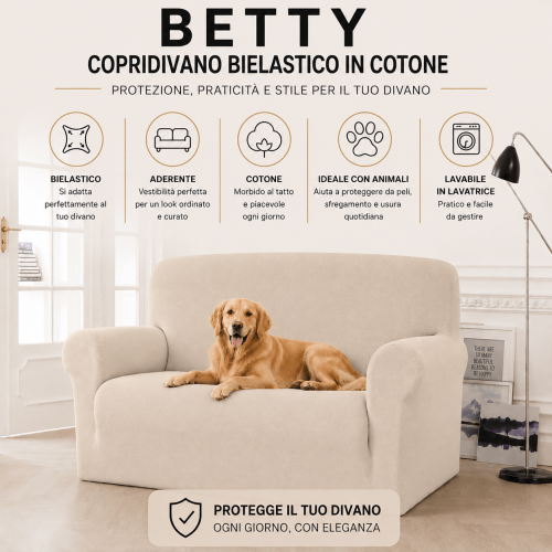 Betty copridivano bielastico